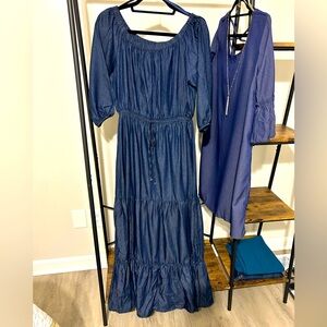 Elegant Blue Women's Dress